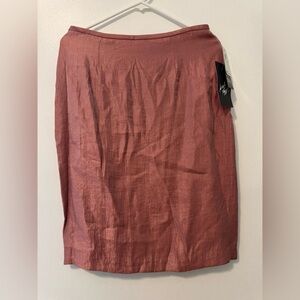 Adrianna Papell Metallic Salmon Skirt